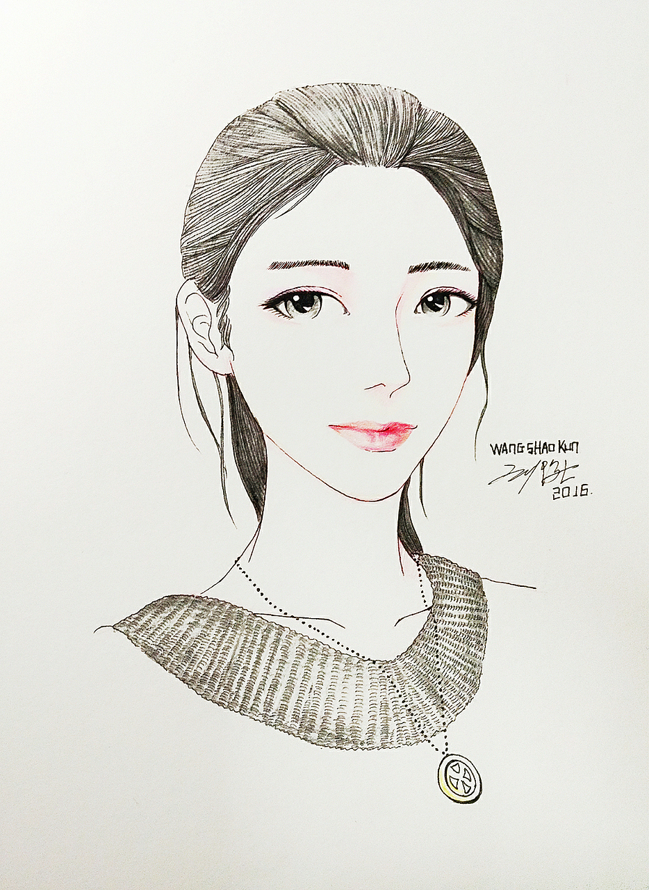 手绘女孩小练习