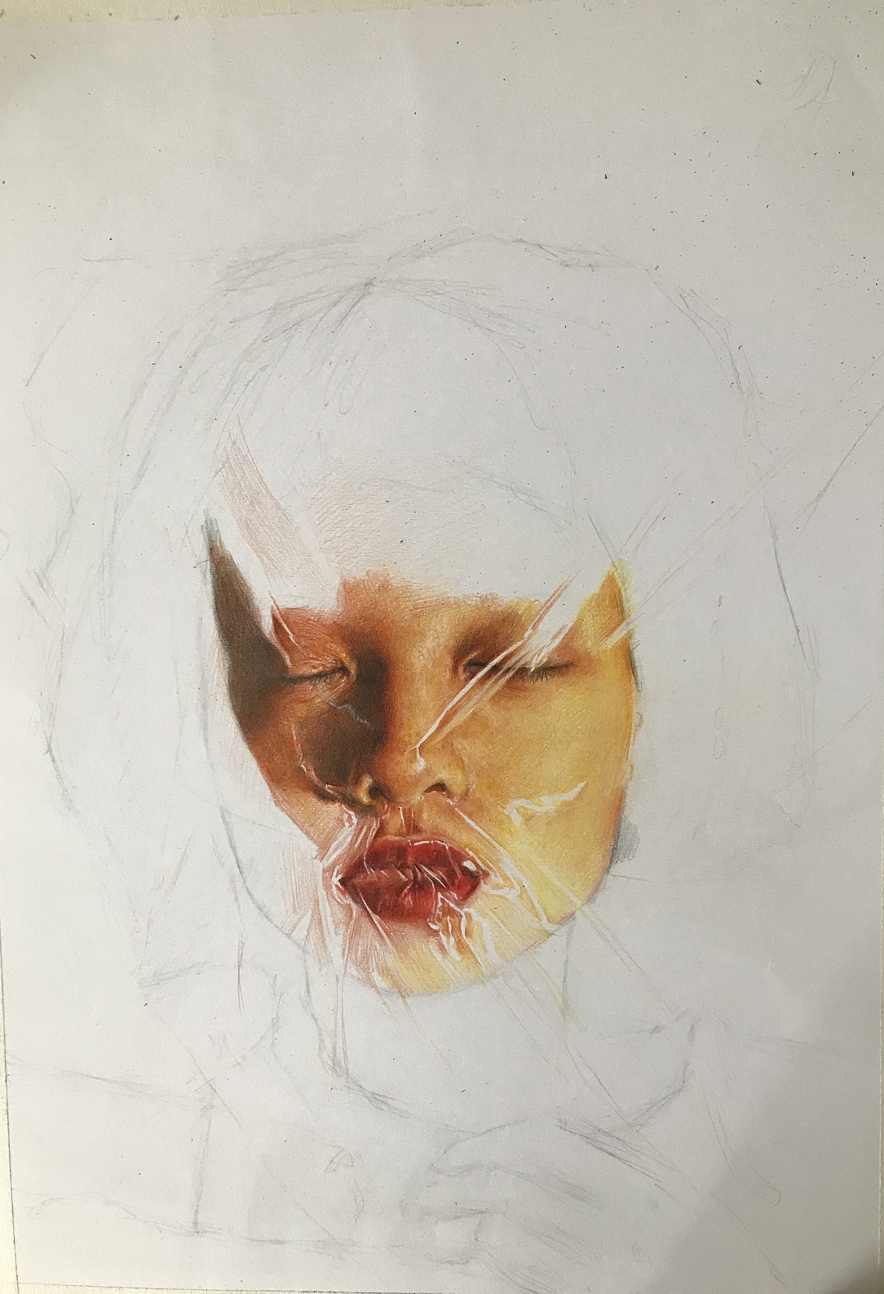 彩铅人物素描绘画过程（图ZMTg1OTU1ODgw） - 绘画 - 站酷设计师形不准小能手原创素材 - 站酷ZCOOL