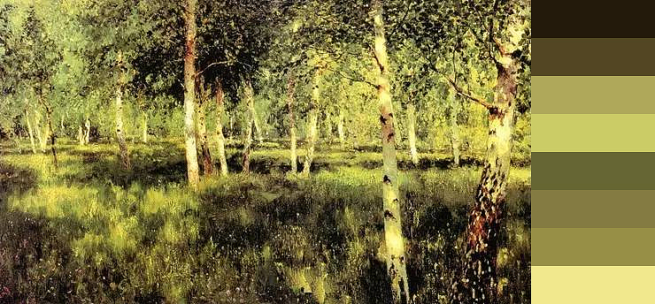 列维坦——白桦丛