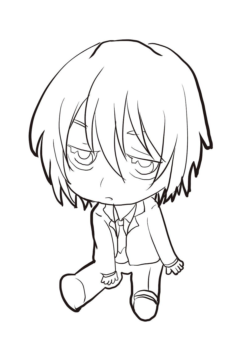 卡通动漫人物勾线练习7