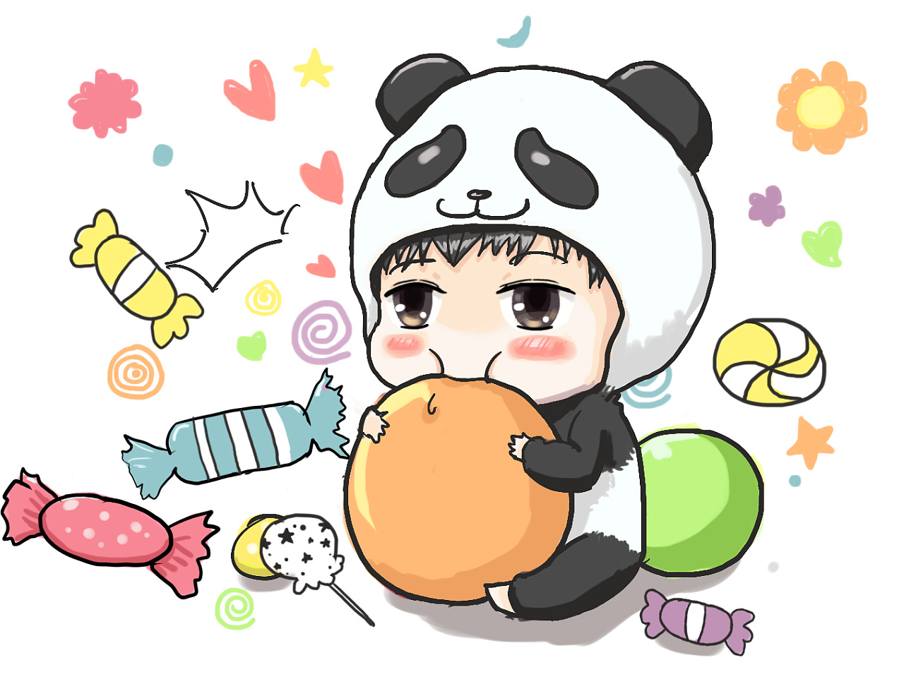 q版|插画|涂鸦/潮流|水墨鸳 - 原创作品 - 站酷 (zcool)