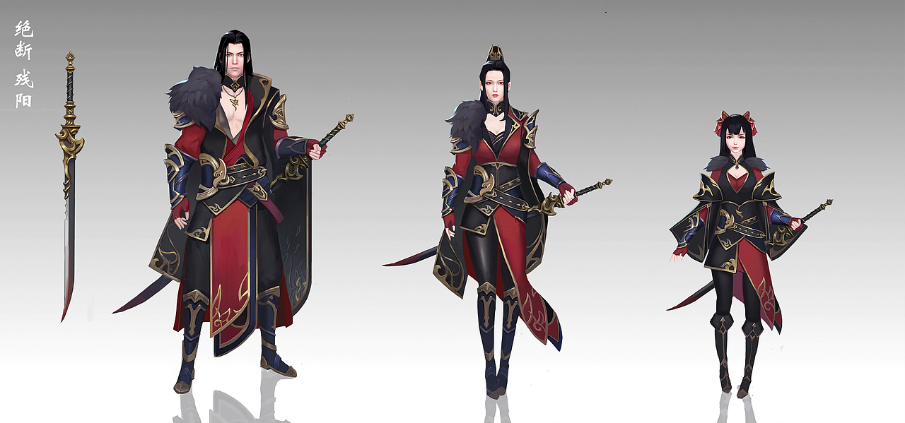 绝断残阳-天刀皮肤设计方案（图ZMjI5NzUzNzMy） - 游戏原画 - 站酷设计师画画的浩一原创素材 - 站酷ZCOOL