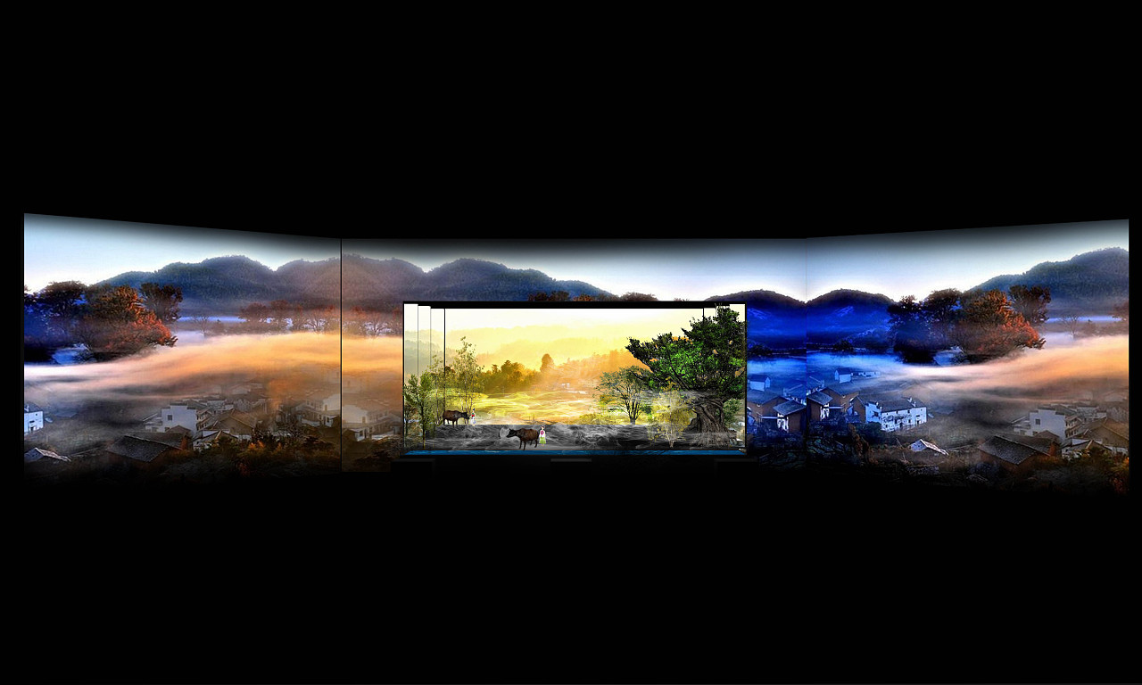 大美三清山-晨曦中的村落