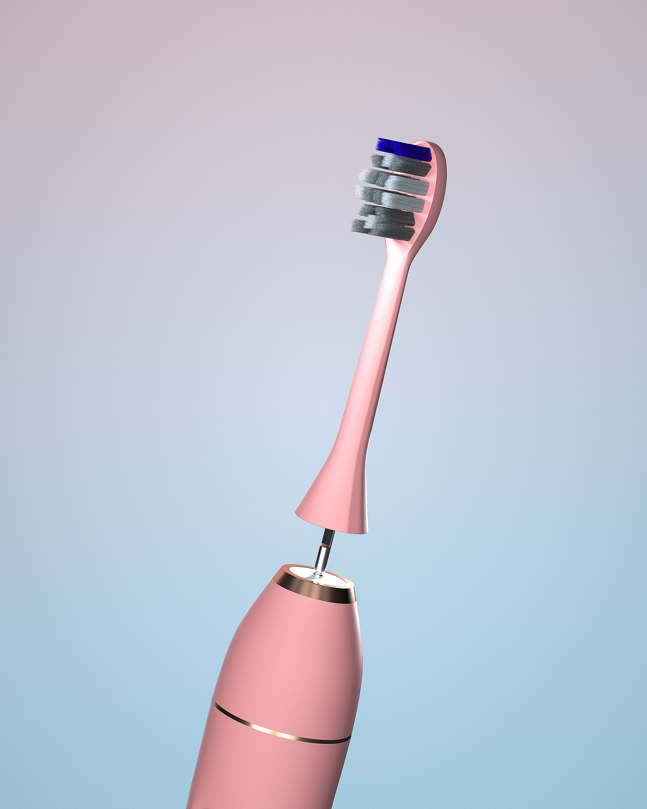 声波电动牙刷C4D建模