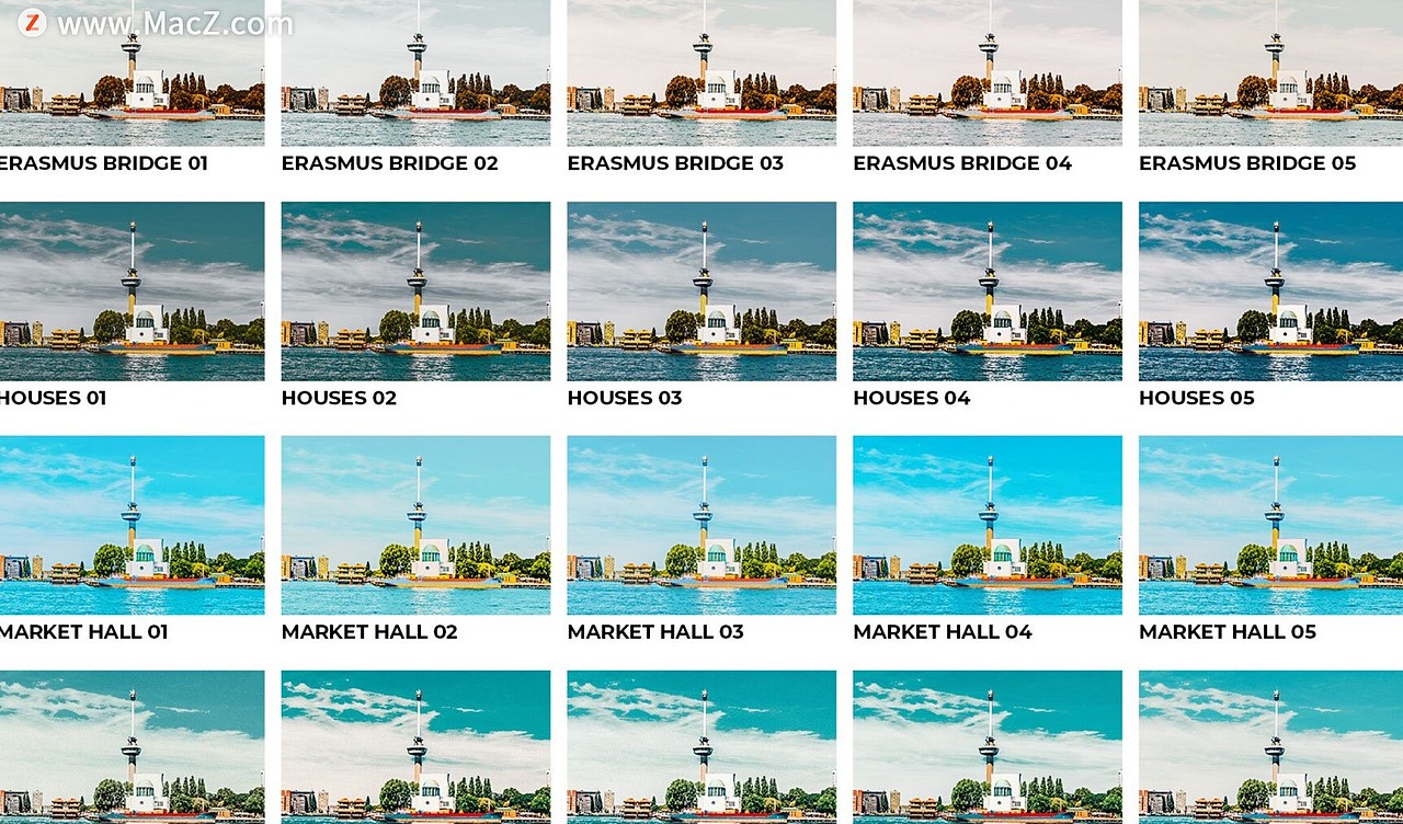 20个鹿特丹旅行照片Lightroom和LUT调色预设