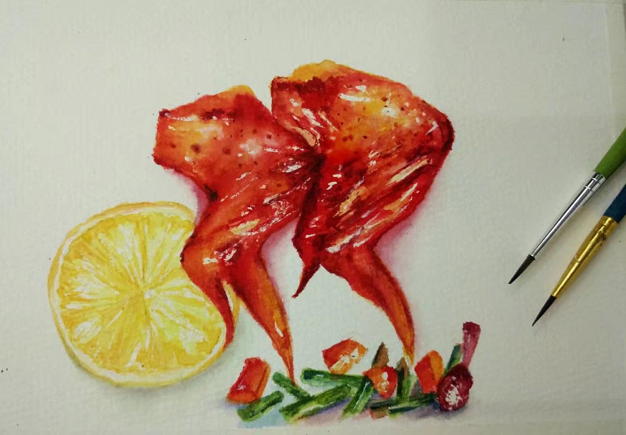 鸡翅|插画|插画习作|喵还没睡 - 原创作品 - 站酷 (zcool)