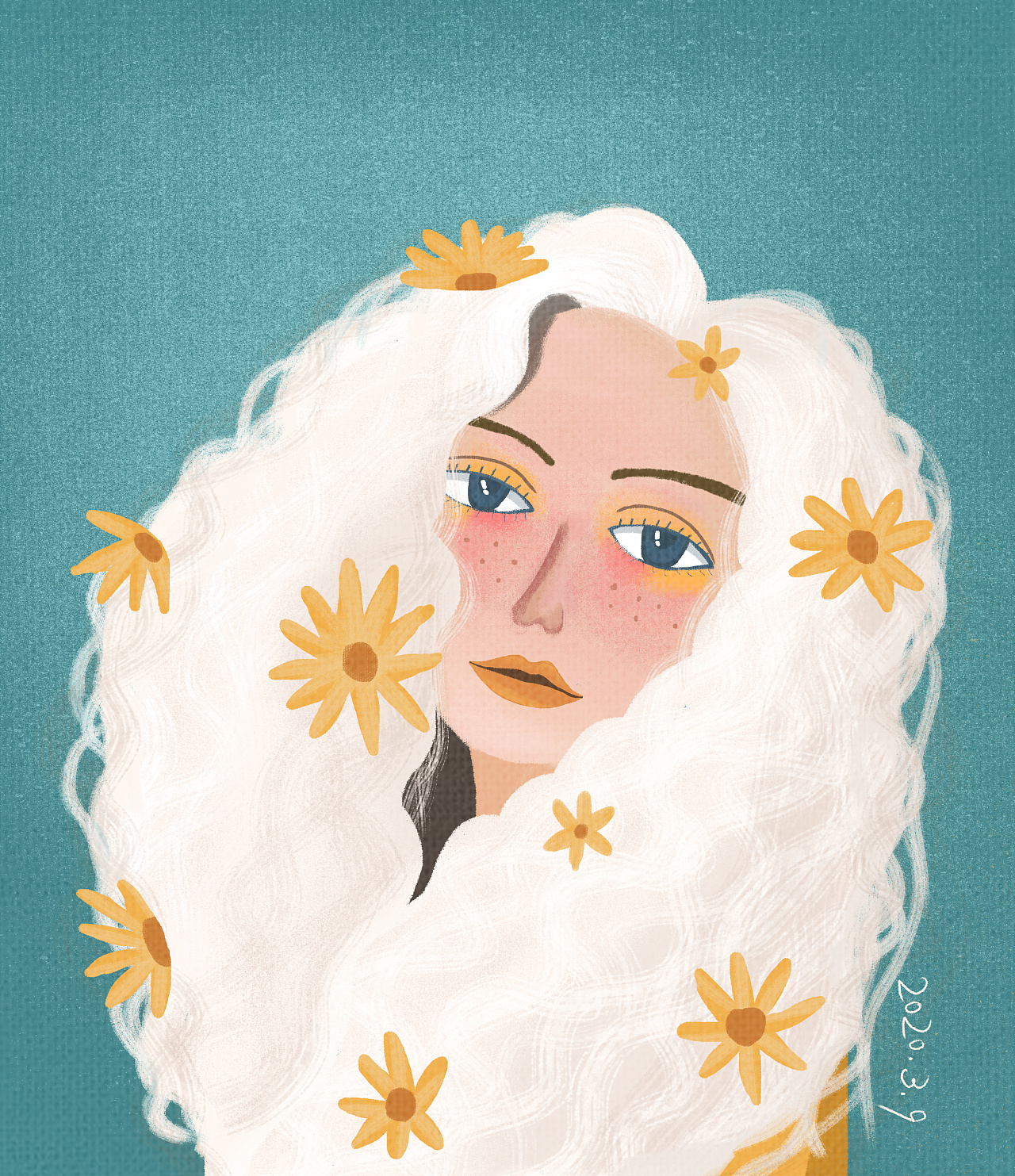 复古风人物插画