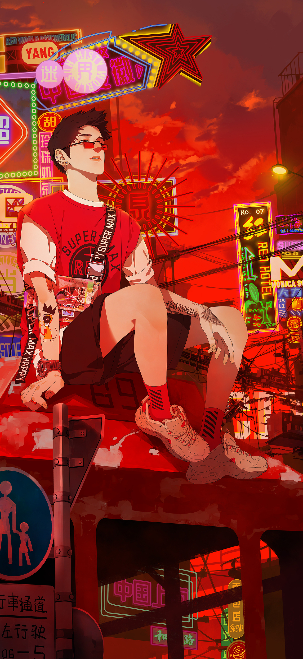 抽空画自己 （虚拟彩虹篇）《七色》（图ZMTcxNzcxNTQw） - 创作习作 - 站酷设计师孙无力原创素材 - 站酷ZCOOL