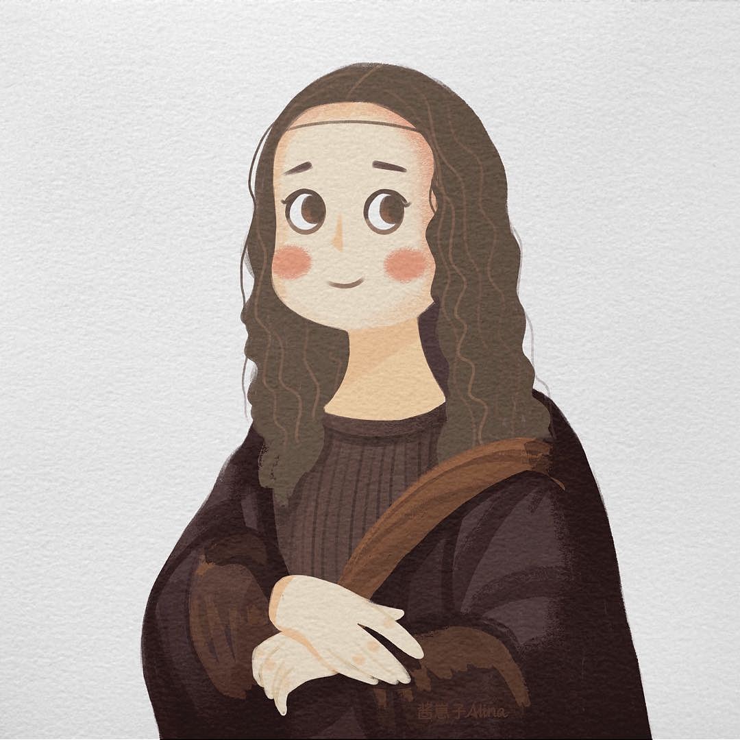 世界名画转q版|插画|艺术插画|酱崽子alina - 原创作品 - 站酷 (zcool