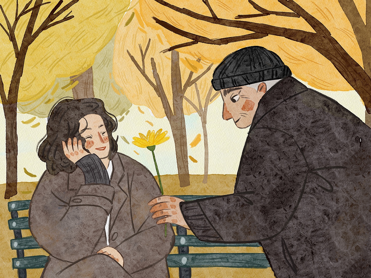 电影插画《秋天的童话》