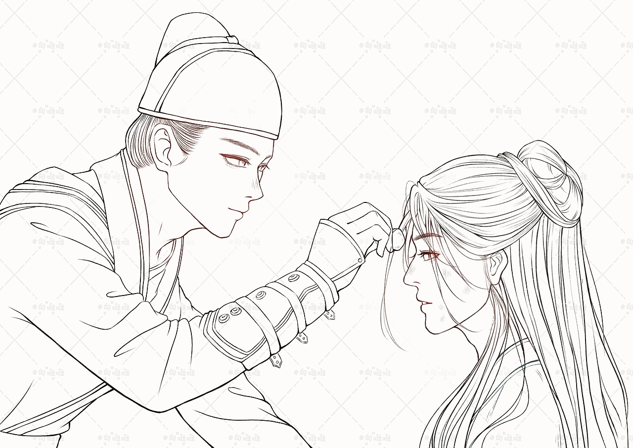 梦华录插画（图ZMzA2NjYxNzA0） - 艺术插画 - 站酷设计师向难难原创素材 - 站酷ZCOOL