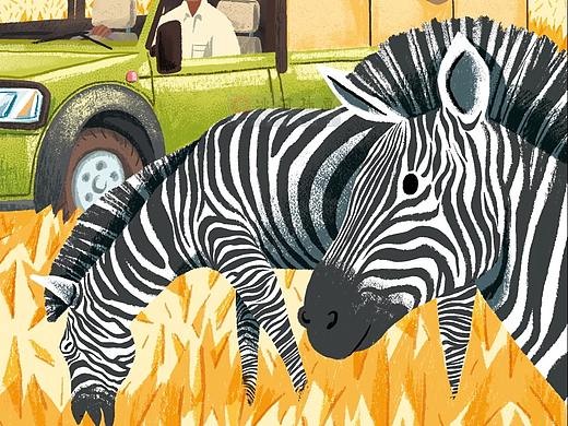 扁平无线矢量故事原创绘本插画