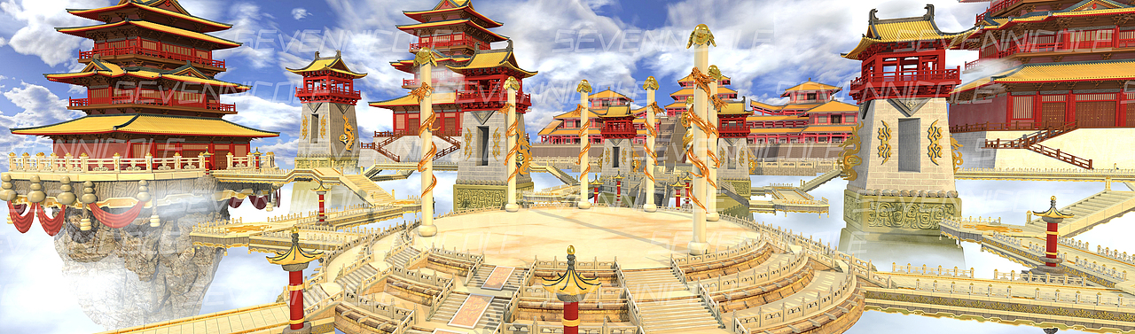 “三界游” 之 天宫（图ZMTIxMzcxMzcy） - 场景 - 站酷设计师SevenNicole原创素材 - 站酷ZCOOL