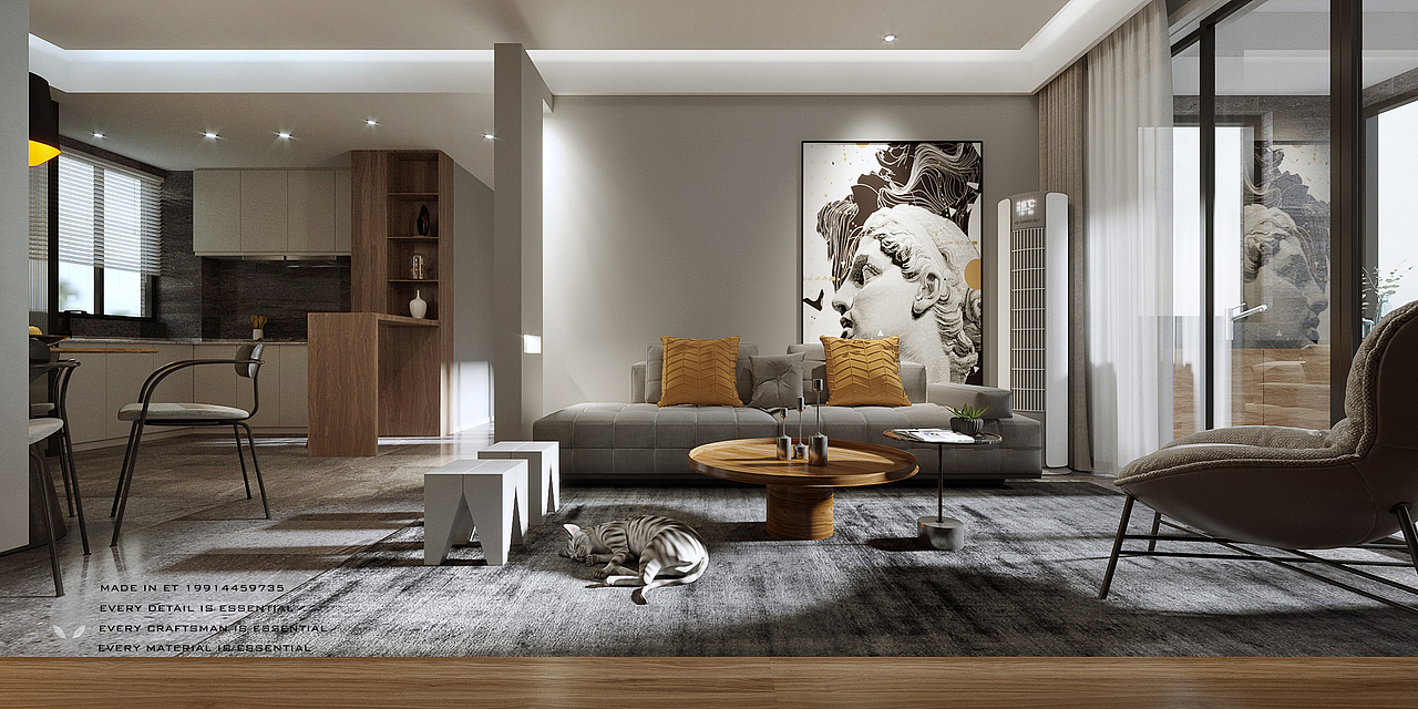 设计及效果图表现--打造通透的小三房