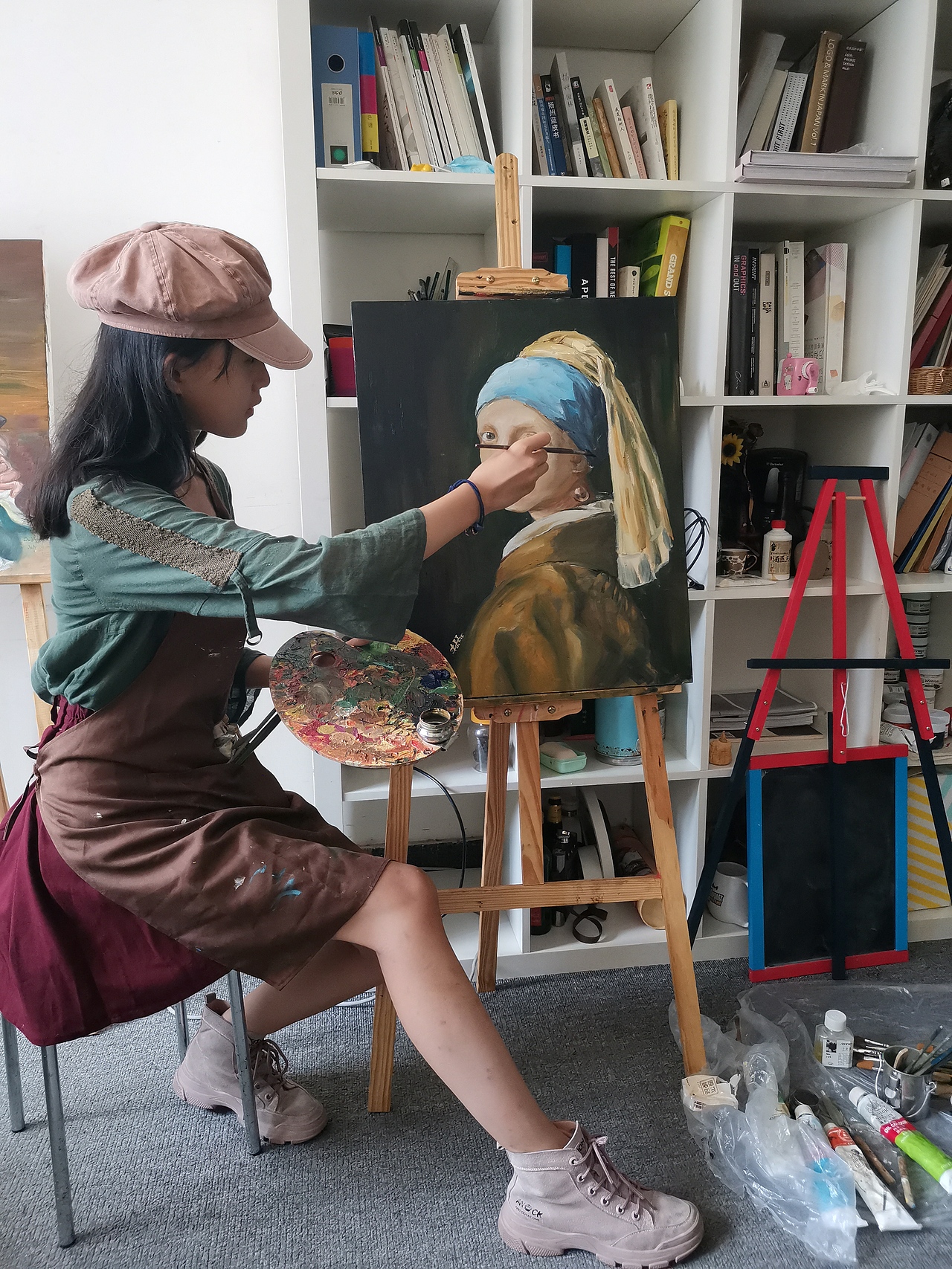 戴珍珠耳環(huán)的少女（圖ZMjE3MTQ4NDA0） - 繪畫 - 站酷設(shè)計(jì)師花兮皌原創(chuàng)素材 - 站酷ZCOOL