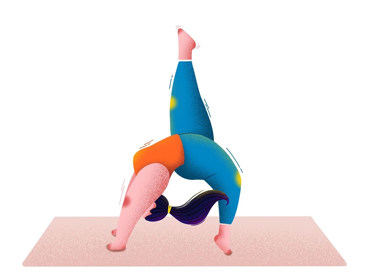 板绘人物插画练习-瑜伽篇（图ZMTgyOTc1NTk2） - 创作习作 - 站酷设计师雨路zz原创素材 - 站酷ZCOOL