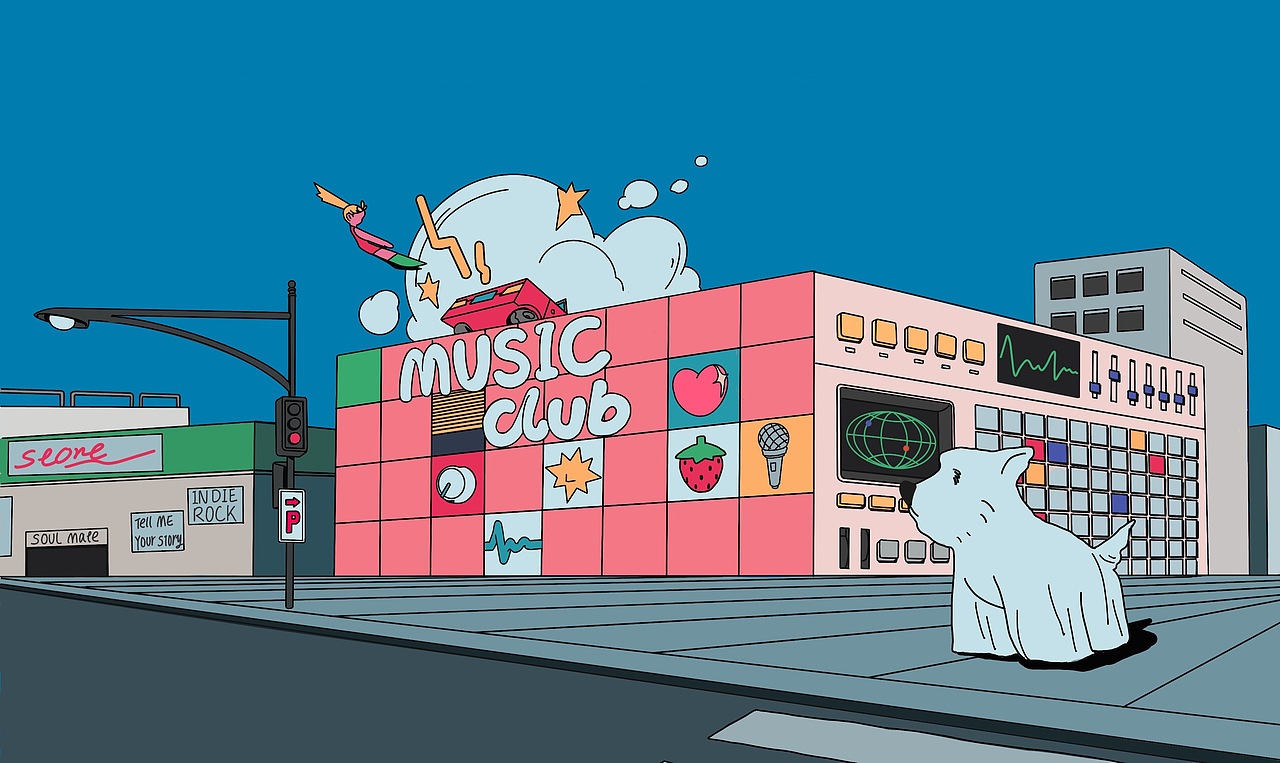 留在夏天citypop系列插画