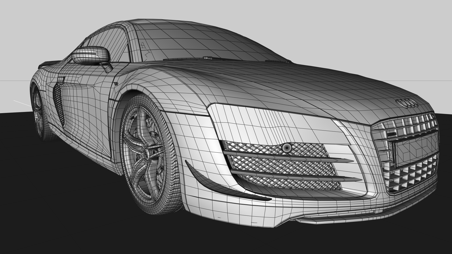 来自Sebastian Kunz的2015款奥迪R8手绘效果图 - 环球汽车设计网—汽车设计第一资讯网