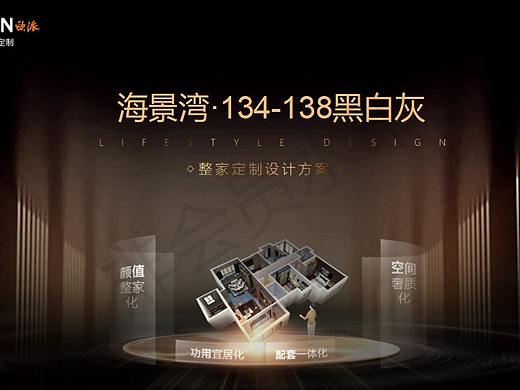 海景湾138户型黑白灰