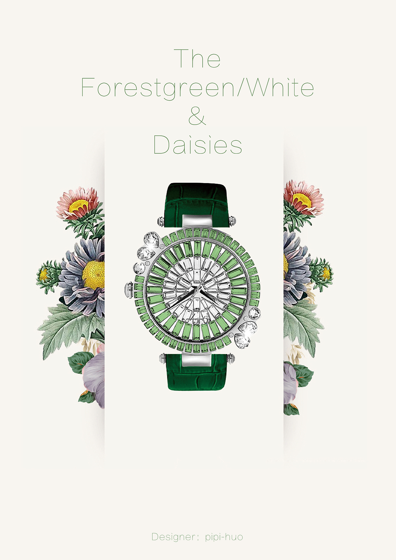 轻奢手表合成—绿色中国风奢华手表海报品牌气氛图。（图ZMTM1MDMyMDYw） - 海报 - 站酷设计师霍_皮皮原创素材 - 站酷ZCOOL