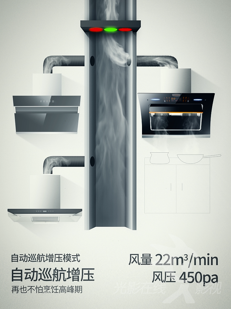 博莱克大家电烟机BLK-888-功能介绍片