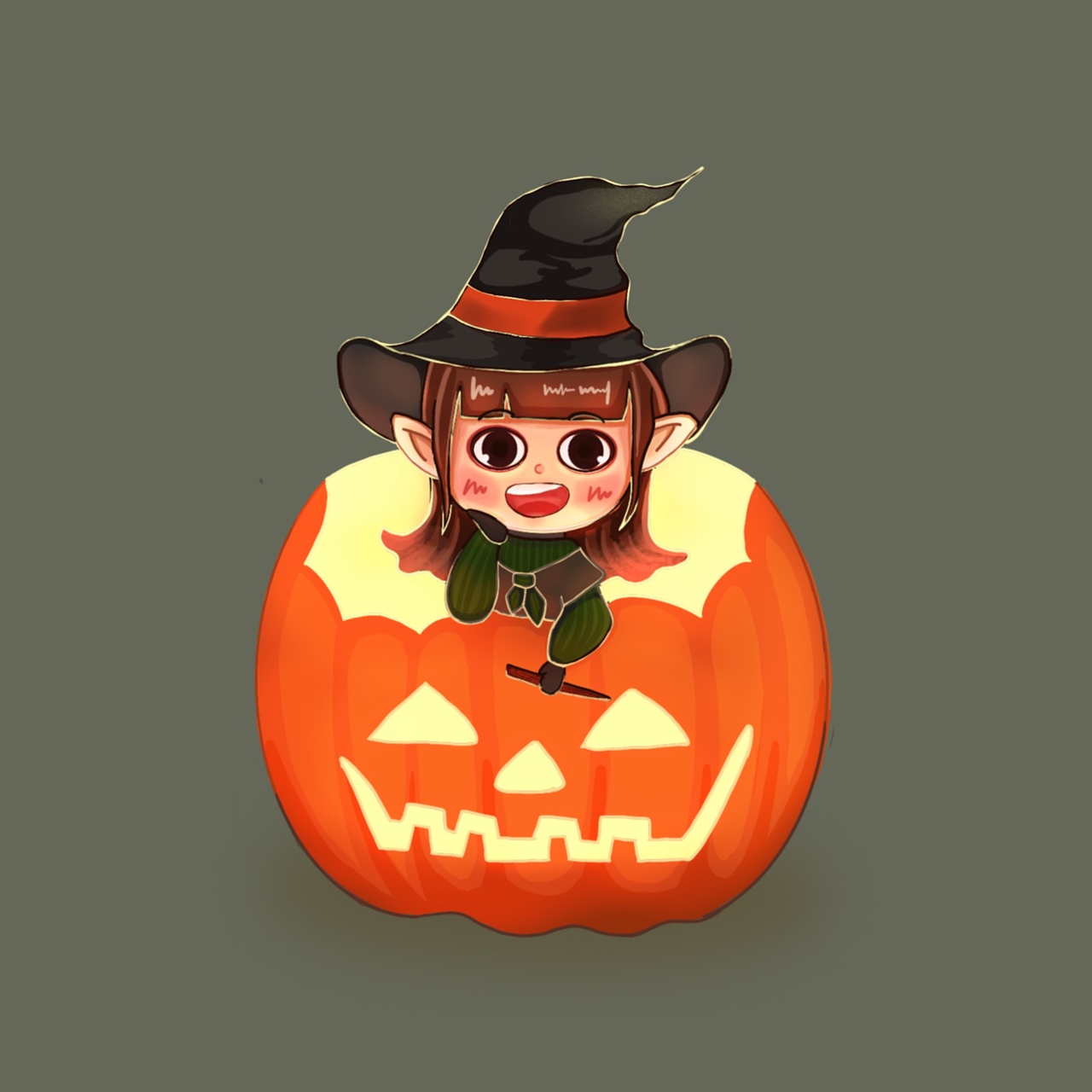 万圣节南瓜情侣微信头像