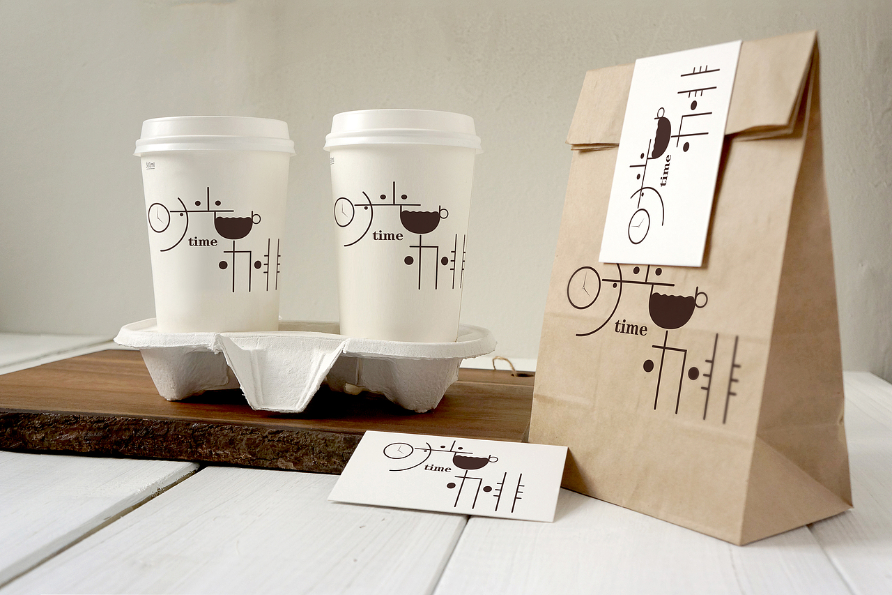 字体logo设计-时光咖啡