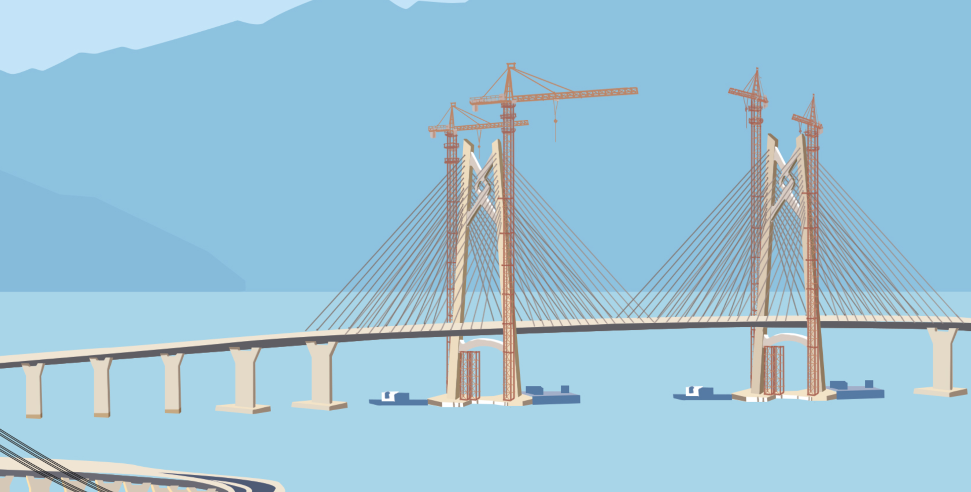 港珠澳大桥动漫图片图片