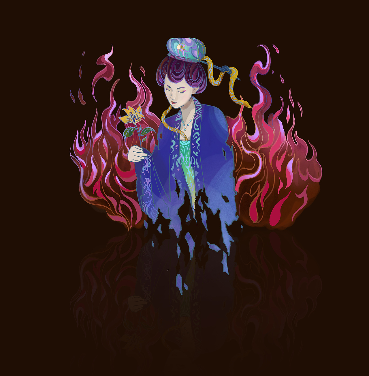 大冷大红颜色摸鱼鱼---苦中作乐