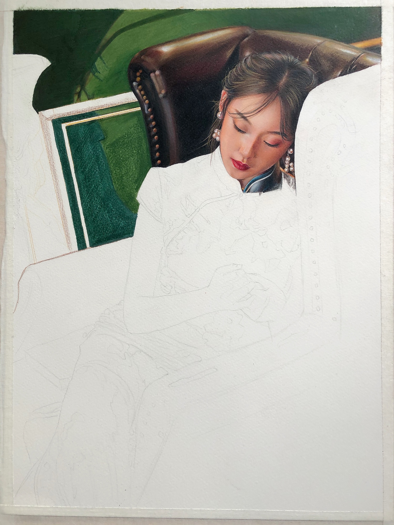 彩铅画《孤灯暖不明》（图ZMTkyMTUxNTAw） - 绘画 - 站酷设计师大叔左右原创素材 - 站酷ZCOOL