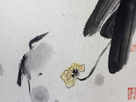 今日花开已一年。陈铁健国画写意水墨花鸟