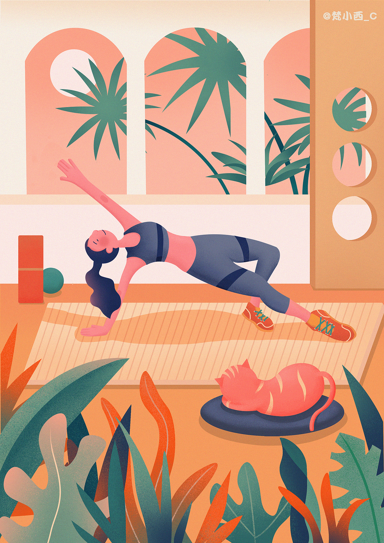 《日常生活小缩影》（图ZMjg2OTA2NDg0） - 艺术插画 - 站酷设计师梵小西_C3原创素材 - 站酷ZCOOL