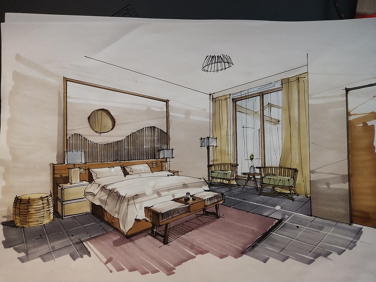 家装手绘效果图（图ZMTU3ODk0MjQ4） - 家装设计 - 站酷设计师北海没有肥猫原创素材 - 站酷ZCOOL