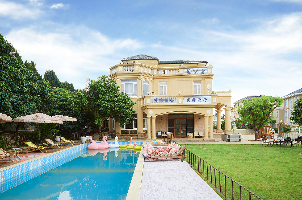 蓝宫别墅建筑摄影 泳池环境空间拍摄 深圳大鹏上门拍照