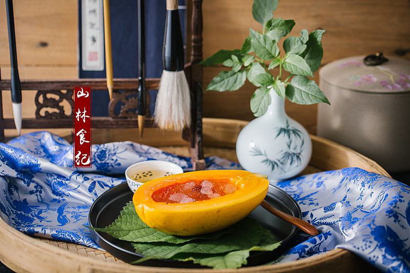 桃胶雪燕皂角米之各式吃法:木瓜炖、水果混、