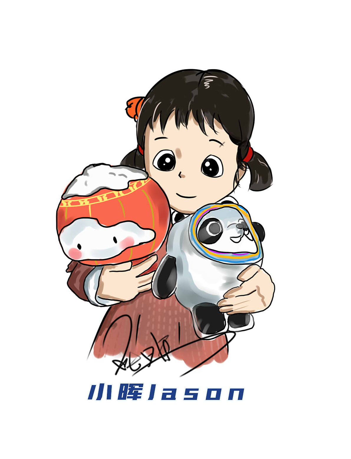 谁还没有冰墩墩！（图ZMjk1MTIxNjIw） - 单幅漫画 - 站酷设计师叫我小飞飞原创素材 - 站酷ZCOOL