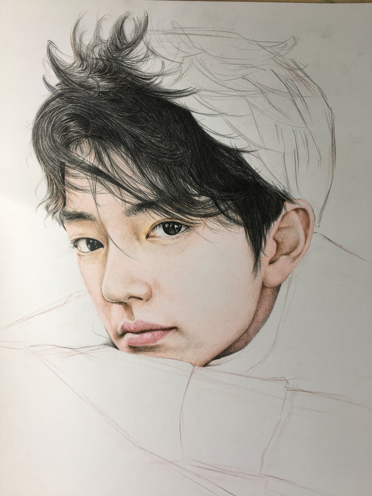 彩铅人像作品-肖战|纯艺术|绘画|金波大叔 - 原创作品 - 站酷 (zcool)