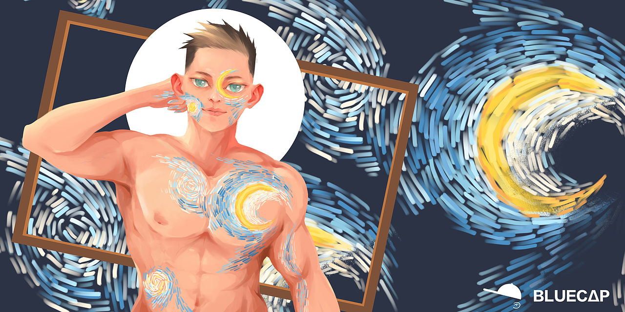 星月夜男孩（图ZMjY5MjM3MTEy） - 商业插画 - 站酷设计师蓝帽正弟原创素材 - 站酷ZCOOL