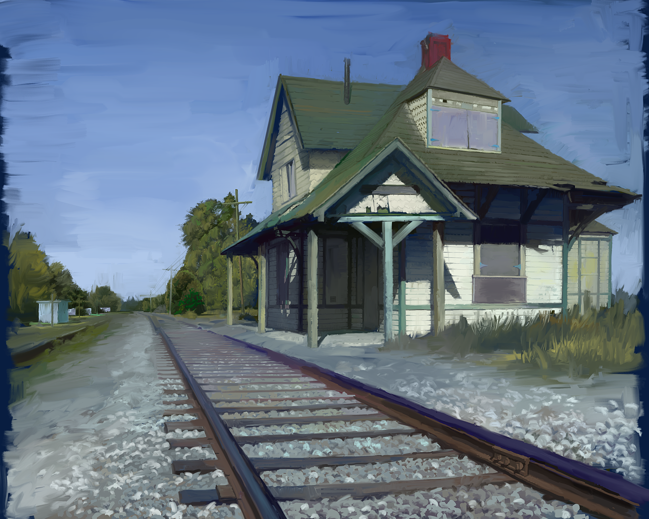 风景画—第一次稍微正经画房子