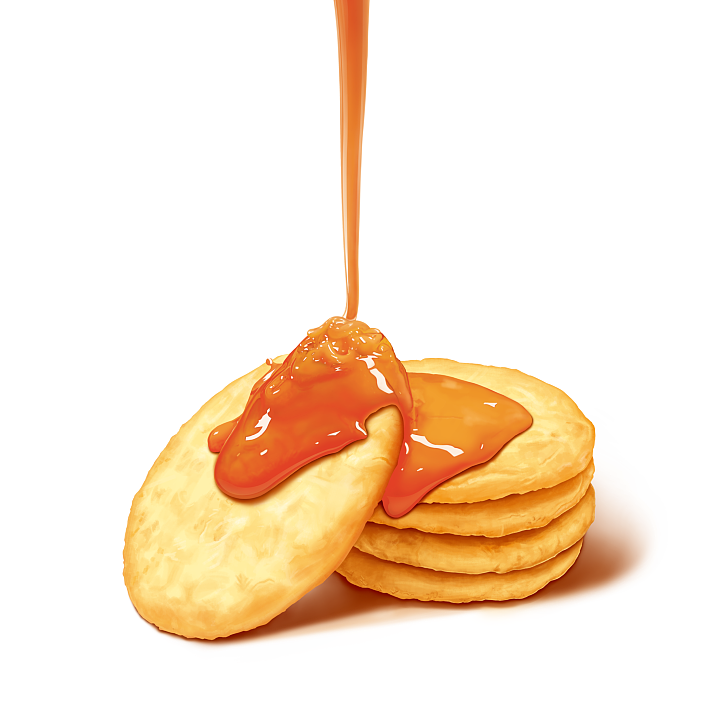 写实蜂蜜旺旺饼