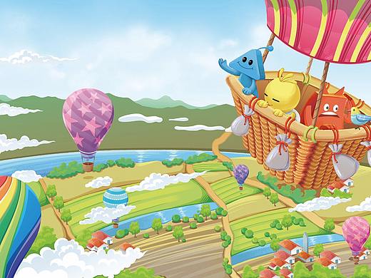 品牌形象授权矢量唯美儿童插画