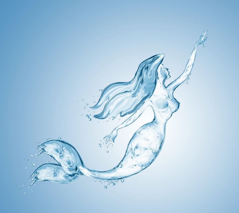 水质美人鱼插画（图ZNDE5OTYyNDA=） - 创作习作 - 站酷设计师大叶懒人原创素材 - 站酷ZCOOL