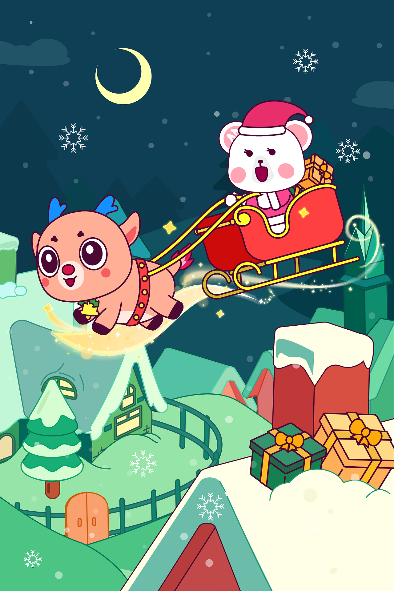 midea family熊小美一家卡通形象设计