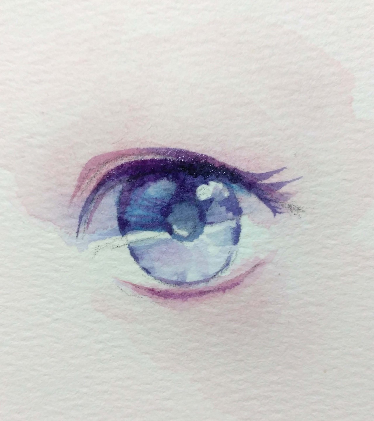 水彩画动漫眼睛