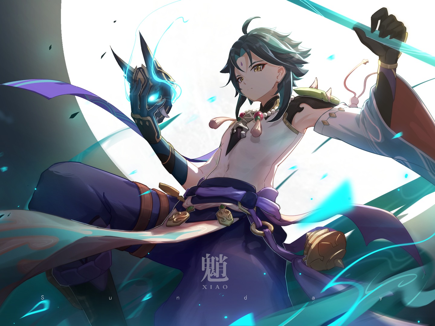 原神 魈 同人图_sunday_2-站酷zcool