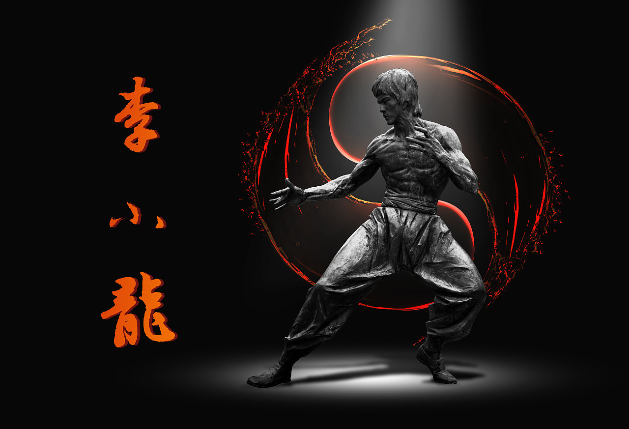 bruce lee 李小龙 香港雕像摄像