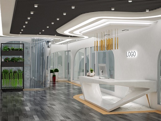 办公区大厅2977瓦热斯江一颗大白兔奶糖华为办公区设计2332kiddkong