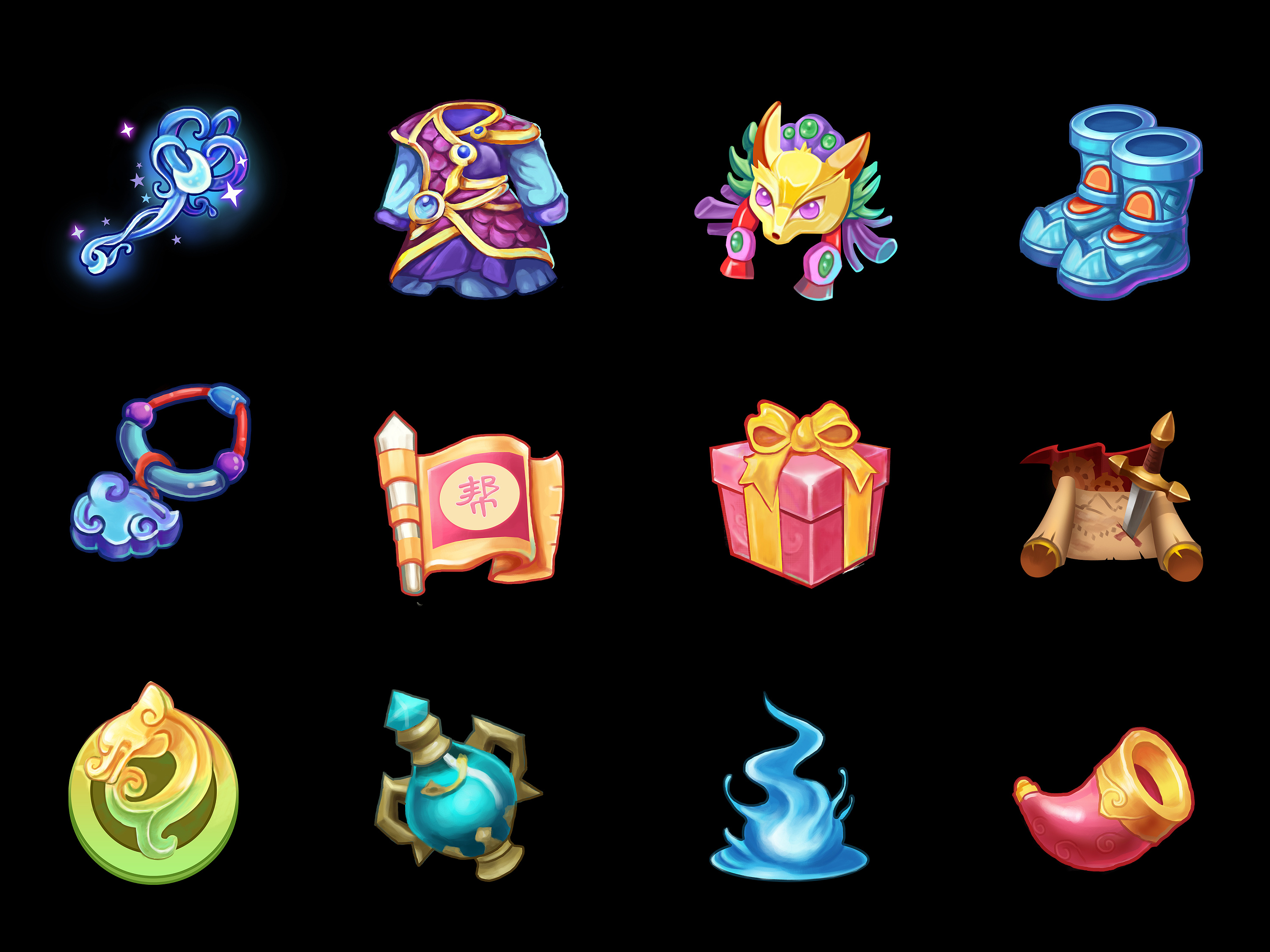 手绘游戏界面icon