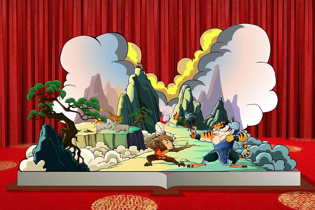 2020年北京卡酷少儿春晚片头美术概念设计|插画|概念设定|五谷杂良