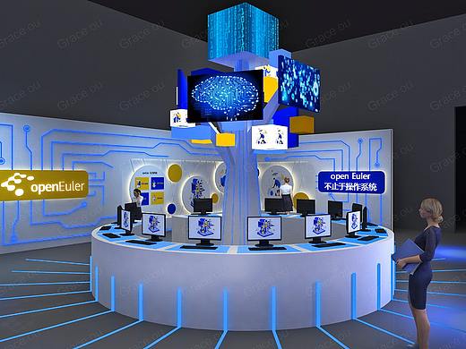 华为open Euler开源大会（个人主页-ZNTE2Mjk1NzI=） - 其他三维 - 站酷设计师3D设计Grace原创素材 - 站酷ZCOOL